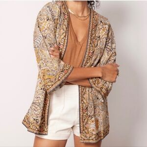 Evereve Cleobella Kalidescope Paisley Kimono Jacket Xs